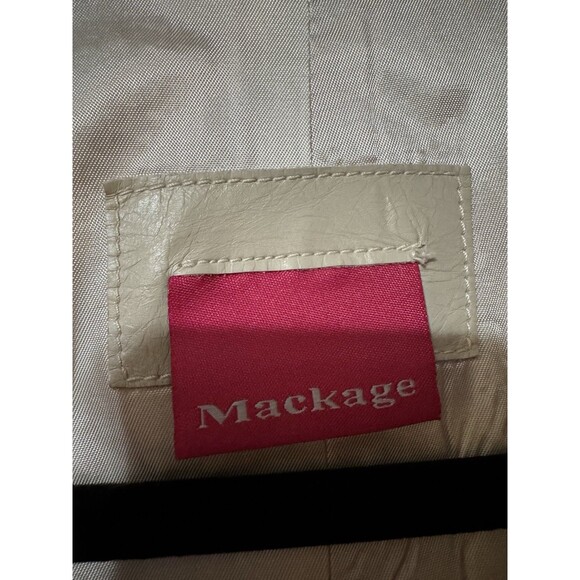 Mackage Wool Blend Leather Trim Trench Coat Pink Women's Size Medium - Picture 11 of 15